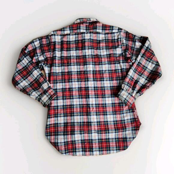 Vtg Pendleton 60s Country Traditionals Men Wool Flannel Plaid Button Up Shirt M - Picture 3 of 10